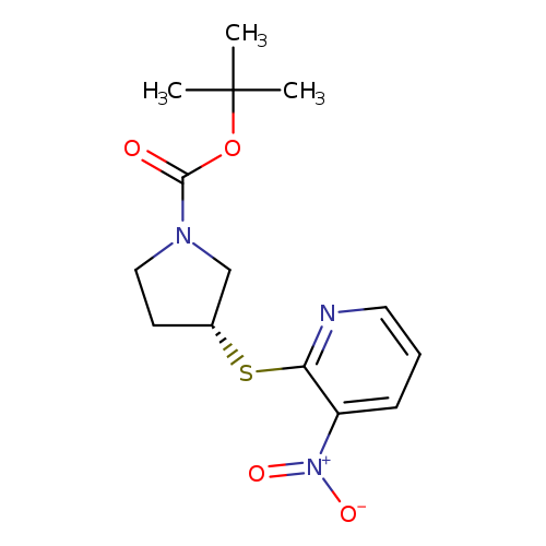 O=C(N1CC[C@H](C1)Sc1ncccc1[N+](=O)[O-])OC(C)(C)C