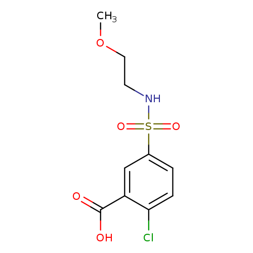 COCCNS(=O)(=O)c1ccc(c(c1)C(=O)O)Cl