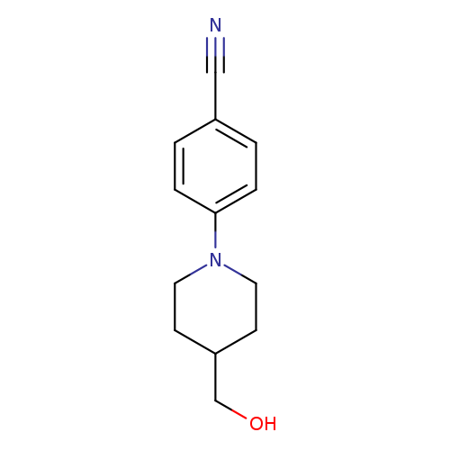 OCC1CCN(CC1)c1ccc(cc1)C#N