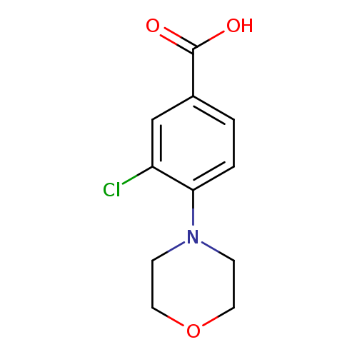 Clc1cc(ccc1N1CCOCC1)C(=O)O