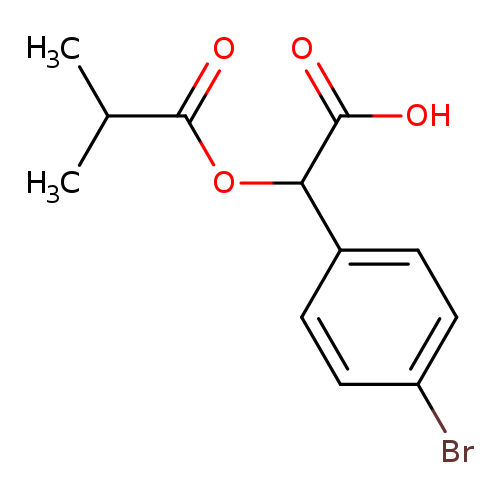 CC(C(=O)OC(c1ccc(cc1)Br)C(=O)O)C