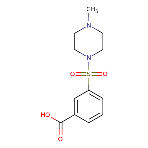 CN1CCN(CC1)S(=O)(=O)c1cccc(c1)C(=O)O