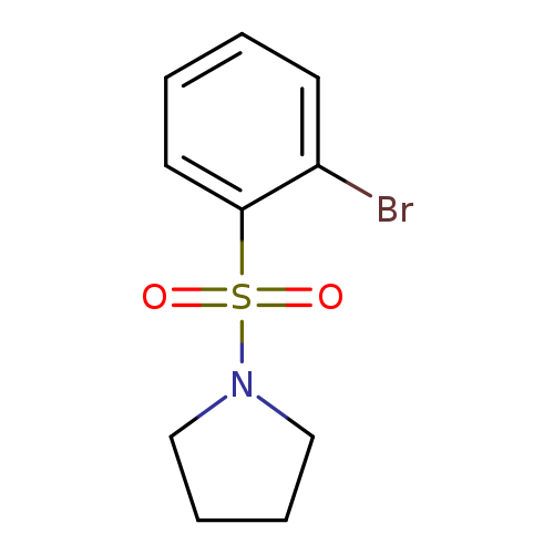 Brc1ccccc1S(=O)(=O)N1CCCC1