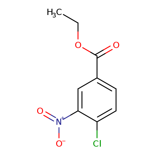 CCOC(=O)c1ccc(c(c1)[N+](=O)[O-])Cl