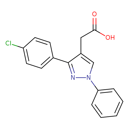 OC(=O)Cc1cn(nc1c1ccc(cc1)Cl)c1ccccc1