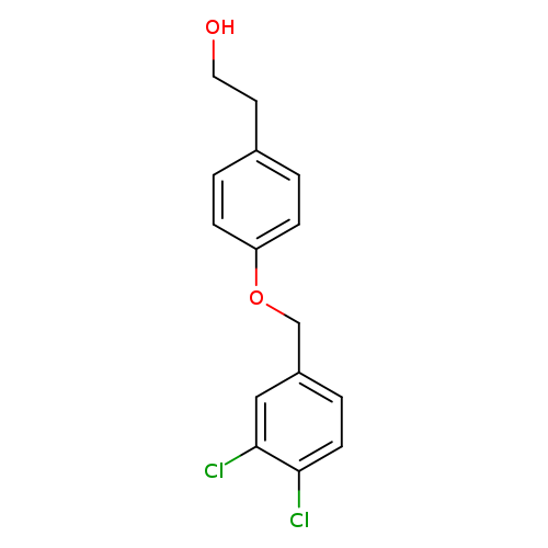OCCc1ccc(cc1)OCc1ccc(c(c1)Cl)Cl