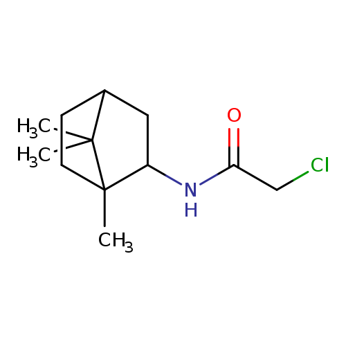 ClCC(=O)NC1CC2C(C1(C)CC2)(C)C