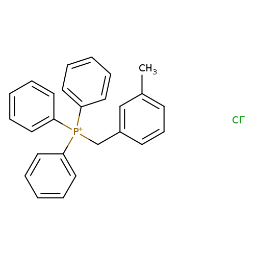 Cc1cccc(c1)C[P+](c1ccccc1)(c1ccccc1)c1ccccc1.[Cl-]