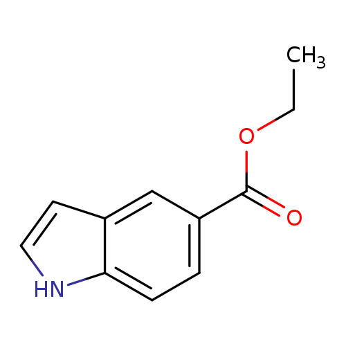 CCOC(=O)c1ccc2c(c1)cc[nH]2