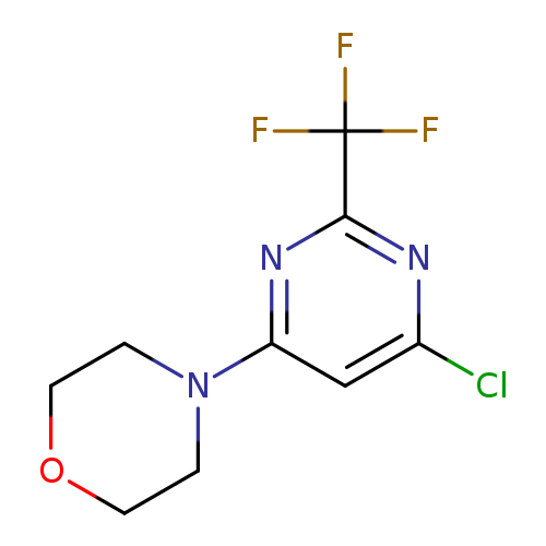 Clc1cc(nc(n1)C(F)(F)F)N1CCOCC1
