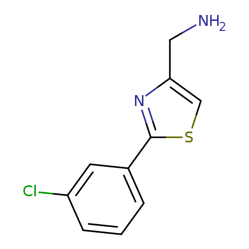NCc1csc(n1)c1cccc(c1)Cl