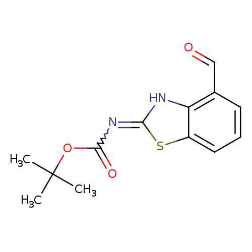 O=Cc1cccc2c1[nH]c(=NC(=O)OC(C)(C)C)s2