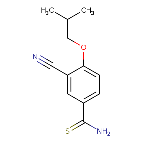 N#Cc1cc(ccc1OCC(C)C)C(=S)N