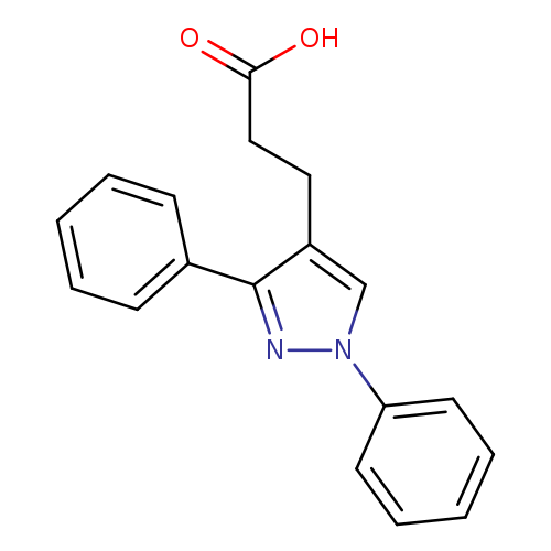 OC(=O)CCc1cn(nc1c1ccccc1)c1ccccc1