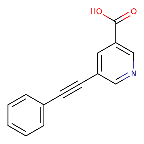 OC(=O)c1cncc(c1)C#Cc1ccccc1