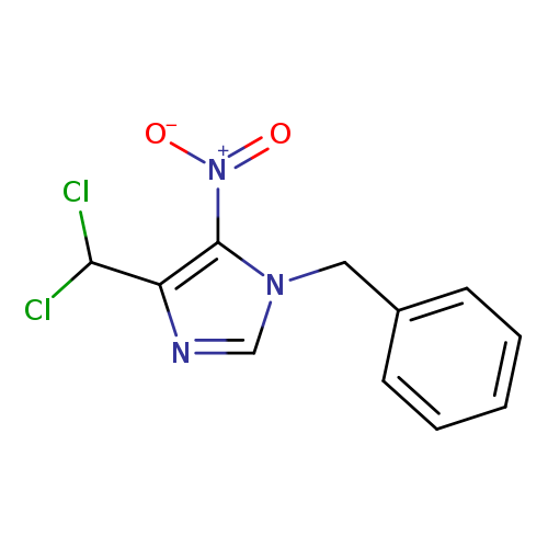 [O-][N+](=O)c1n(cnc1C(Cl)Cl)Cc1ccccc1