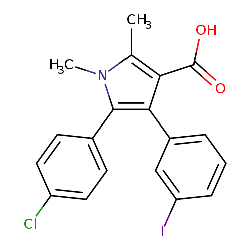 Clc1ccc(cc1)c1c(c2cccc(c2)I)c(c(n1C)C)C(=O)O