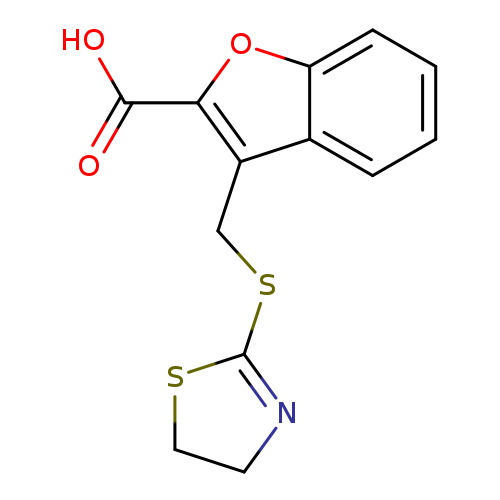 OC(=O)c1oc2c(c1CSC1=NCCS1)cccc2