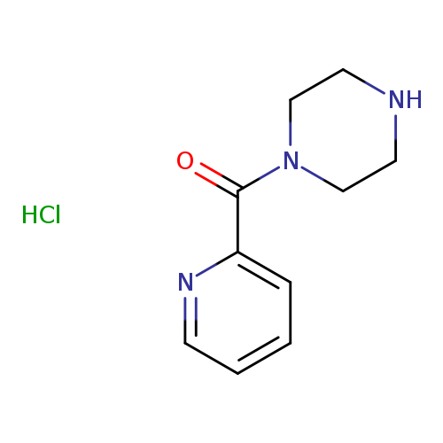 O=C(c1ccccn1)N1CCNCC1.Cl
