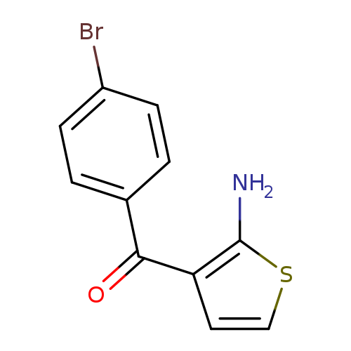 Brc1ccc(cc1)C(=O)c1ccsc1N