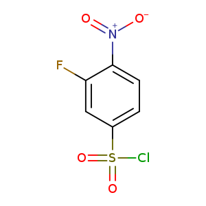 [O-][N+](=O)c1ccc(cc1F)S(=O)(=O)Cl