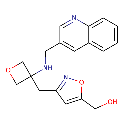 OCc1onc(c1)CC1(COC1)NCc1cnc2c(c1)cccc2