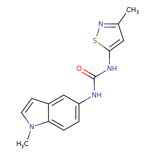 O=C(Nc1snc(c1)C)Nc1ccc2c(c1)ccn2C