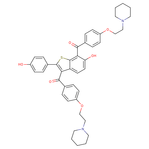 Oc1ccc(cc1)c1sc2c(c1C(=O)c1ccc(cc1)OCCN1CCCCC1)ccc(c2C(=O)c1ccc(cc1)OCCN1CCCCC1)O