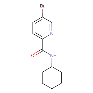 Brc1ccc(nc1)C(=O)NC1CCCCC1
