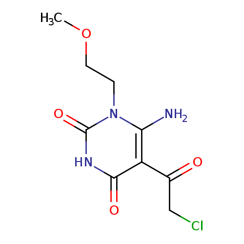 COCCn1c(=O)[nH]c(=O)c(c1N)C(=O)CCl