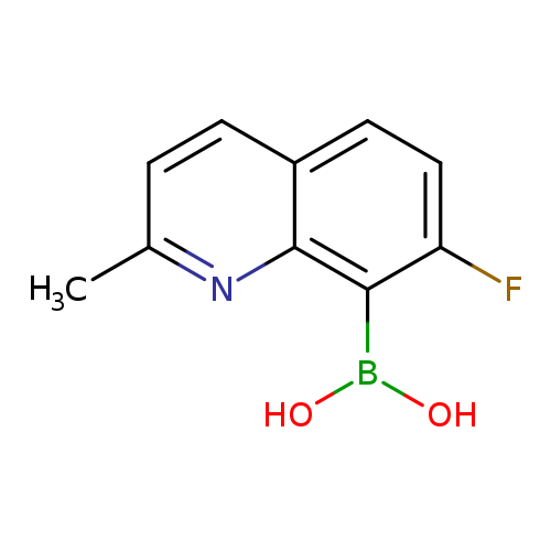 Cc1ccc2c(n1)c(B(O)O)c(cc2)F