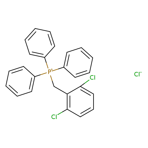 Clc1cccc(c1C[P+](c1ccccc1)(c1ccccc1)c1ccccc1)Cl.[Cl-]