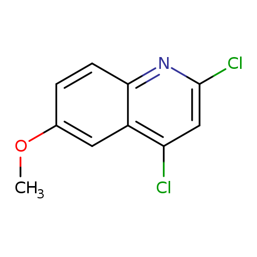 COc1ccc2c(c1)c(Cl)cc(n2)Cl