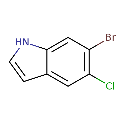 Brc1cc2[nH]ccc2cc1Cl