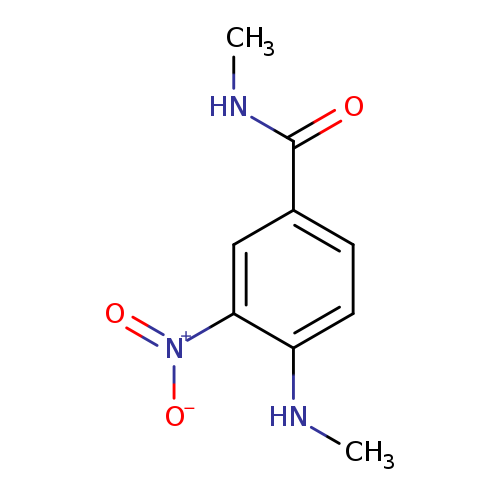 CNC(=O)c1ccc(c(c1)[N+](=O)[O-])NC