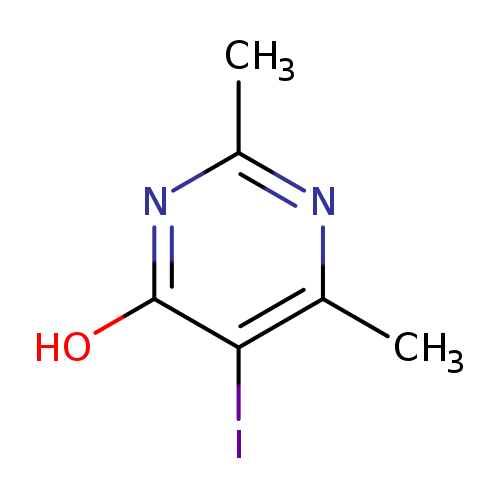 Cc1nc(C)c(c(n1)O)I