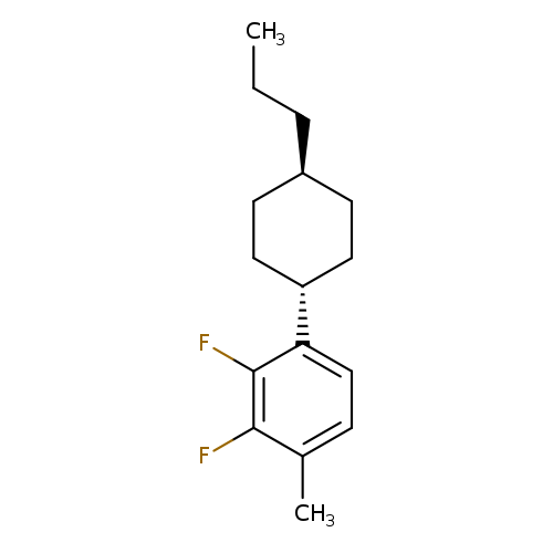 CCC[C@@H]1CC[C@H](CC1)c1ccc(c(c1F)F)C