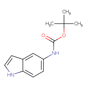O=C(OC(C)(C)C)Nc1ccc2c(c1)cc[nH]2