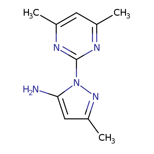 Cc1cc(C)nc(n1)n1nc(cc1N)C