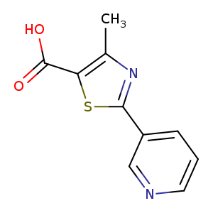 OC(=O)c1sc(nc1C)c1cccnc1