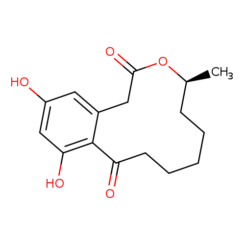 C[C@H]1CCCCCC(=O)c2c(CC(=O)O1)cc(O)cc2O