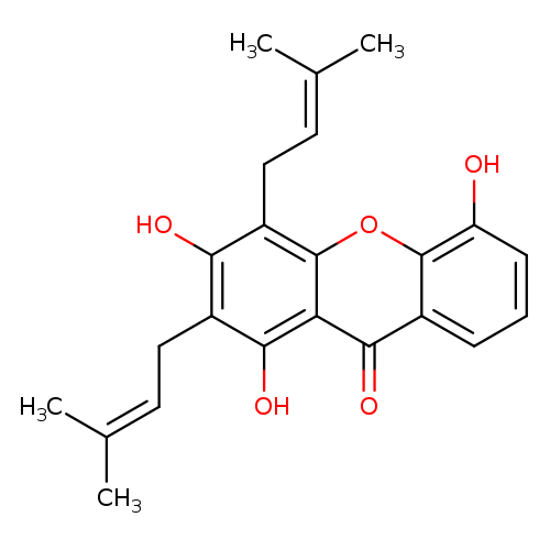 CC(=CCc1c(O)c(CC=C(C)C)c(c2c1oc1c(O)cccc1c2=O)O)C