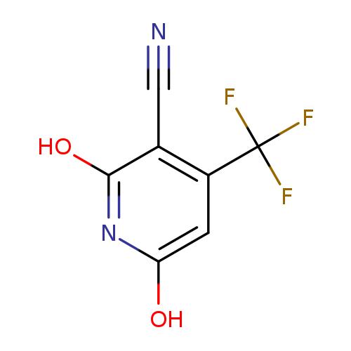 N#Cc1c(O)nc(cc1C(F)(F)F)O