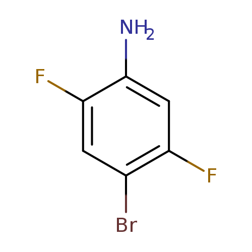 Nc1cc(F)c(cc1F)Br