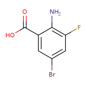 Brc1cc(F)c(c(c1)C(=O)O)N