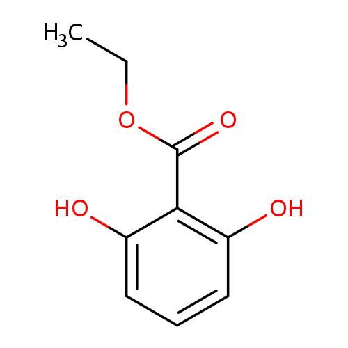 CCOC(=O)c1c(O)cccc1O