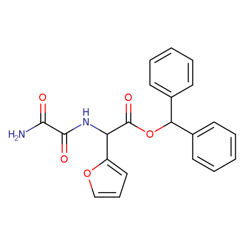 O=C(C(=O)N)NC(C(=O)OC(c1ccccc1)c1ccccc1)c1ccco1