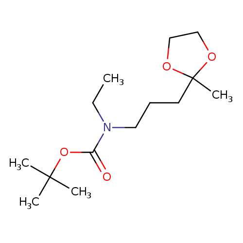 CCN(C(=O)OC(C)(C)C)CCCC1(C)OCCO1
