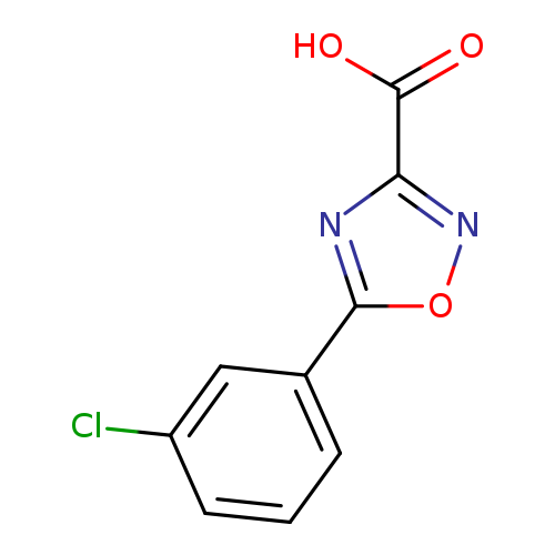 Clc1cccc(c1)c1onc(n1)C(=O)O