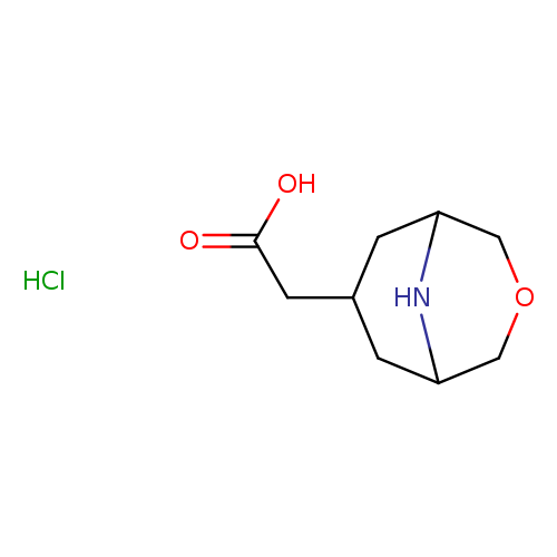 OC(=O)CC1CC2COCC(C1)N2.Cl